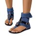 Women's Plus Size For Export 2026 New Model: Flat With Back Zipper, Roman Buckle, And Toe-Clamp Flip-Flop Sandals_vogvips.com