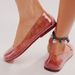 Jelly Shoes Casual Flat Square Toe Sandals For Outdoor Wear European And American Trend PVC Crystal Transparent Soft_vogvips.com