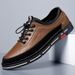 Suitable For All Seasons Autumn New Breathable Men's Business Slip-On Soft Sole Casual Leather Shoes_vogvips.com