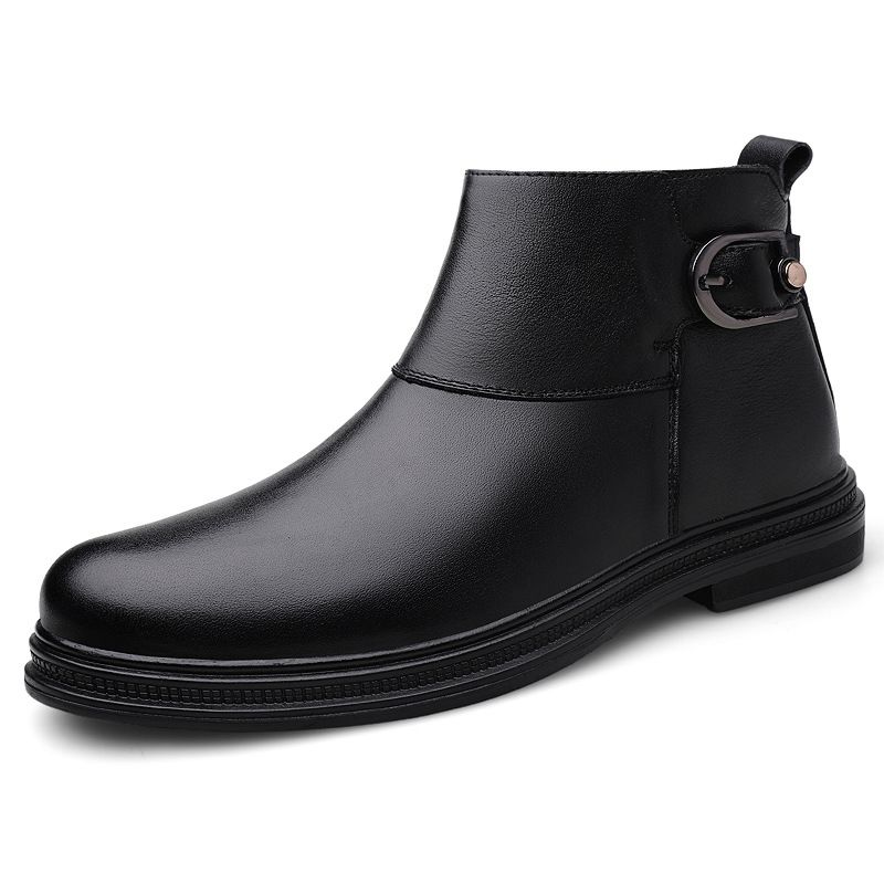 Martin Boots Men's Mid-top Leather Boots Men's Casual High-top Leather Shoes_vogvips.com