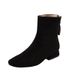 Korean Version Suede Short Chelsea Boots Women's Velvet Martin Ankle Boots Skinny Short Boots_vogvips.com