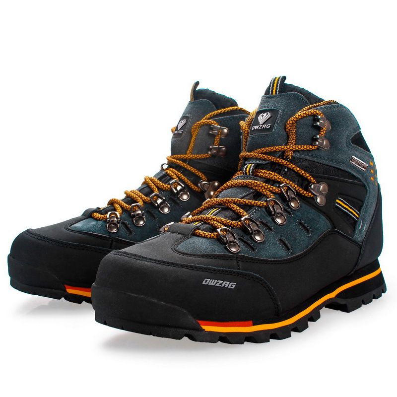 Men Waterproof Hiking Boots Lightweight Trekking Walking Shoes Safety Gusset Boots_vogvips.com