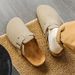 Crestar Fashion Clogs Slippers For Women Classic Suede Men Mules Cork Footbed Leather Potato Shoes With Arch Support_vogvips.com