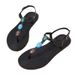 Summer Casual Flat For Women, Hollow Buckle Beach Sandals, Soft Sole Thong Strap Trendy Women's Sandals_vogvips.com