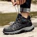 High-top Boots Women Comfortable Casual Lace-up Anti-slip Outdoor Hiking Shoes Men Breathable Thick-soled Ankle Boots Men_vogvips.com