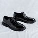 2025 Summer New Mid Top British Style Patent Leather Shoes, Big Toe Versatile Short Boots, Workwear Shoes Trend 8116-R_vogvips.com
