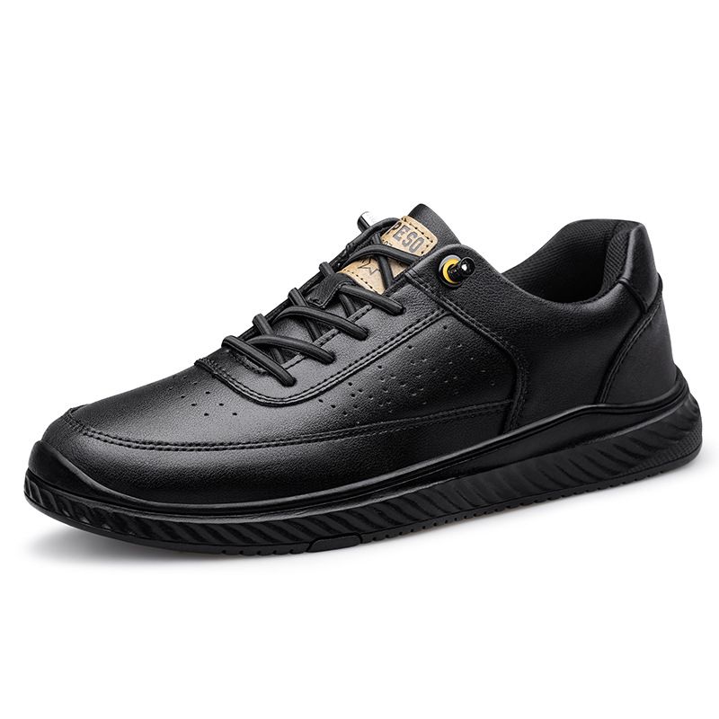 Height-increasing Men's Shoes Men's Casual Leather Shoes Genuine Leather One-pedal Sports Shoes Men's Warm And Fleece Board Shoes_vogvips.com