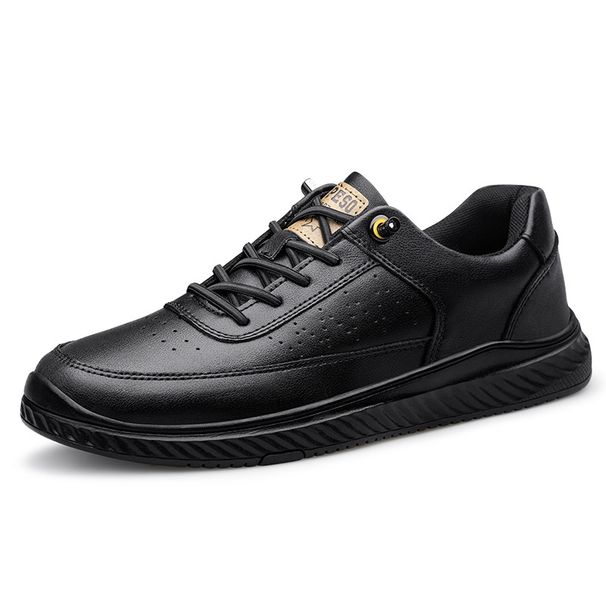 Height-increasing Men's Shoes Men's Casual Leather Shoes Genuine Leather One-pedal Sports Shoes Men's Warm And Fleece Board Shoes_vogvips.com