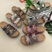 Women's Shoes Ethnic Style Double Buckle Diamond Thick Soled Slippers Large Size Rope Beach Cork Slippers_vogvips.com