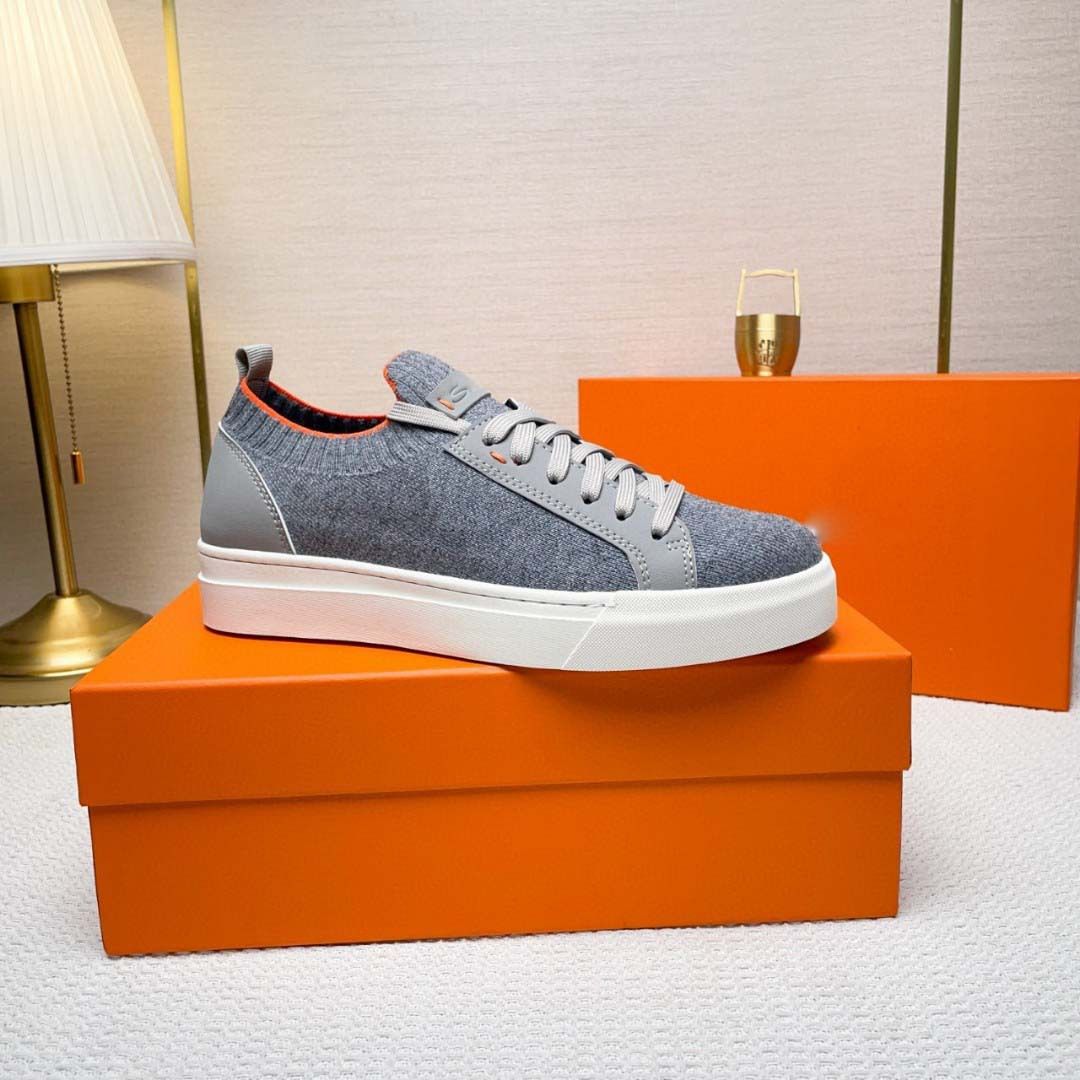 New Sports Breathable Mesh High-end Versatile Calfskin Fabric Casual Men's Shoes_vogvips.com