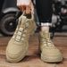 2023 Autumn High-top Thick-soled Casual Martin With Rotating Buckle Outdoor Work Men's Ankle Boots_vogvips.com