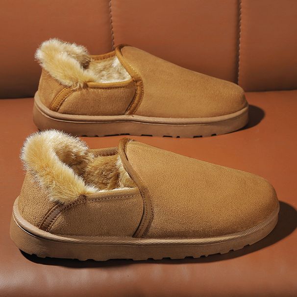 European Warm Series Autumn Winter Thickened Warm Cotton Men's Sports White Sneakers Casual Leather Work Safety Shoes_vogvips.com