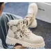 Mens Black Platform Combat Boots With Durable Colorful Embroidery And Tassels_vogvips.com