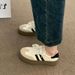 Hong Kong-style Retro German Training Shoes For Women, 2024 Spring And Autumn New Thick-soled Versatile White Casual_vogvips.com