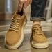 European Warm Series Men's 2025 New Autumn Winter British Style Casual Sneakers Fleece-Lined Cotton Workwear Sports Leather Trendy Shoes_vogvips.com