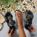 Women’s Shoes Summer New Square Buckle Comfortable Flat Large Size Sandals For Women_vogvips.com