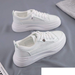 Women's White 2026 Spring New Korean Version Versatile Thick-soled Sneakers Dad Trendy Shoes_vogvips.com