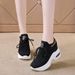 Womens PU Fabric Retro Lace-Up Sneakers Women's Heels Summer Autumn Fashion Designer Tennis Female Breathable Shoes_vogvips.com