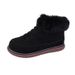 New Fashionable Warm Cotton Shoes For Women, Winter Fleece-Lined Thickened Round-Laced Snow Boots With Non-Slip_vogvips.com