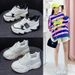 Women's Height-increasing Dad Shoes, 2026 Spring New Korean Version, Thick-soled White Sneakers, Trendy Casual Fashion_vogvips.com