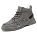 European Warm Series Cotton Winter High-top Martin Yellow Horn Work Large Size Mid-top Fashion Men's Boots Trendy Shoes_vogvips.com
