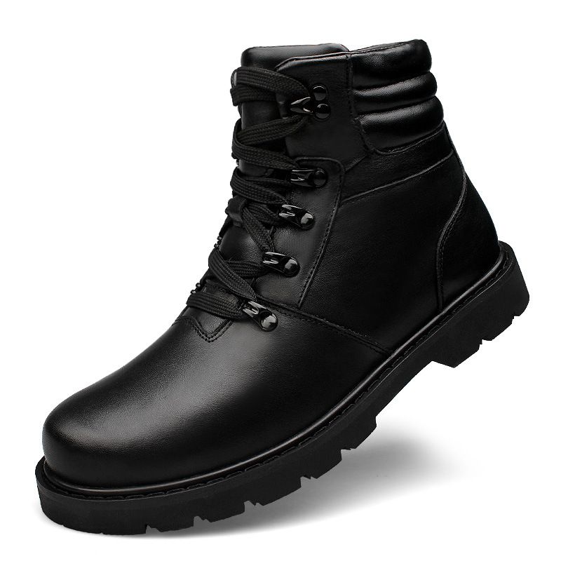Fleece Warm Men's High-top Boots Martin Boots Casual Men's Shoes First-layer Real Martin Boots_vogvips.com