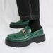 Men's Leather Autumn Thick-Soled Crocodile Pattern Loafers British Business Casual Shoes 2025 Slip-On Moccasins For Men_vogvips.com