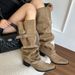 Super Popular Long Women's 2025 New Thick Heel Black Over-the-Knee Slouch Boots, Wide Shaft Riding Boots_vogvips.com
