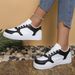 Casual Sports Shoes, Thick Soled High Color Blocked Sports Shoes, Breathable And Wear-resistant Round Toe Flat Shoes_vogvips.com