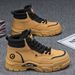 High-Top Martin Boots For Men, Autumn Work Shoes, Trendy Versatile Men's British-Style Thick-Soled Short Boots_vogvips.com