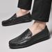 Loafers Men's Leather Shoes Loafers Doudou Shoes Plaid_vogvips.com