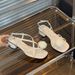Lancui Summer Camellia Fairy Toe Ring Elegant 2025 New Vacation Style Thin Strap Roman Sandals_vogvips.com