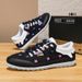 Men's Summer New Versatile Casual Sneakers, Lightweight Soft Sole Non-Slip Slip-On Printed Loafers N19_vogvips.com