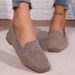 Women's New Large Size Round Toe Flat Shoes Women's Shallow Mouth Sports Style Casual Shoes_vogvips.com