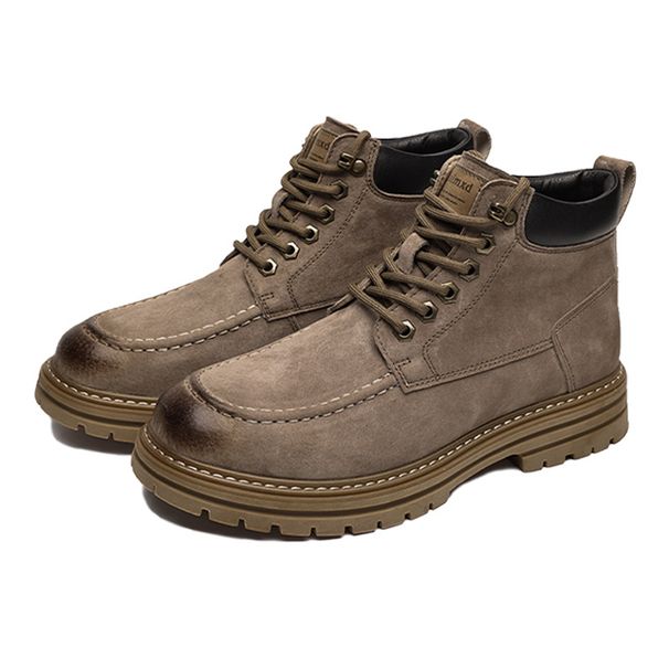 Vintage Tooling Boots Lace-Up Short Boots High Top Platform Martin Boots_vogvips.com