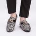 Silver Trendy Bean For Men 48 Large 47 British Casual Leather 46 Lazy One Step Driving Shoes_vogvips.com