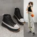 Ankle Boots For Women With Laces Booties High Platform Lace-up Woman Short ShoesChunky Footwear Comfortable And Elegant Y2k Hot_vogvips.com