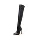 Women's Shoes Sexy Stiletto Pointed Toe Long Over The Knee Boots Leather Boots Stiletto Women's Shoes Autumn And Winter 42 Large Size_vogvips.com