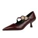 6093-K92 European And American Fashion Party Heels Stiletto Shallow Mouth Pointed Toe Metal Single Strap High Heel Pumps_vogvips.com