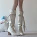 Tassel Wasteland Style Martin For Women 2025 Autumn Winter High Pointed Toe Chunky Heel Slouch Boots Over-the-Knee_vogvips.com