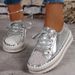 Women New Round Toe Ballet Flats Platform Shallow Creepers Dress Casual Fashion Sneakers Zapatos De Mujer_vogvips.com