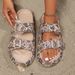 Summer Retro Cashew Flower Graffiti Women's Slippers Beach Vacation Sand Walk Leisure Commuting Fashion Versatile Soft Sandals_vogvips.com
