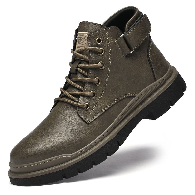Men's Shoes Martin Boots Outdoor Tooling Boots High-top Handmade Casual Short Boots Cotton Boots_vogvips.com