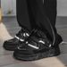 Men's Chunky Sole Sneakers – Low-Top Platform Shoes, Breathable PU Upper, Lightweight EVA Cushion, Streetwear Fashion For Casual Wear_vogvips.com