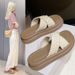 Thick Soled Small Fragrant One-piece Slippers Women, 2025 New Summer French Style For Outdoor Wear, Beach Sandals_vogvips.com