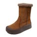 Thick-Soled Suede Cowhide Snow For Women Winter 2024 Genuine Leather Two-Way Foldable Women's Shoes With Fleece Lining_vogvips.com
