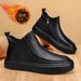 European Warm Series Fleece-Lined Martin For Men, Winter British Style Warm High-Top Leather Boots, Trendy Versatile Cotton Boots_vogvips.com