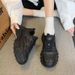 Lace-Up Korean Style White Sneakers 2026 Spring Platform Thick-Soled Sports Breathable Mesh Student Height-Increasing_vogvips.com