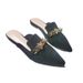 Women’s Shoes New Pointed Sandals For Women To Wear Outside In Spring Single Shoes Flat Bottom Closure Mules Half Support Women's Shoes_vogvips.com