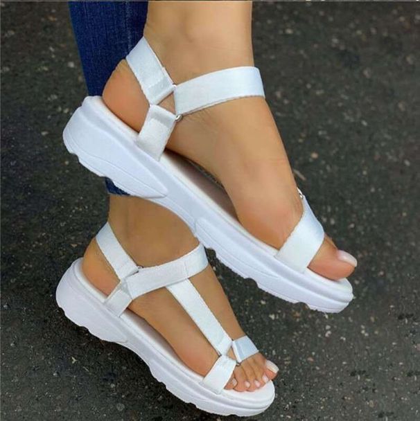 Beach 2024 Summer Woman Non-Slip Casual Multi Color Shoes Fashion Solid Open Toe Sandals Daily Comfortable_vogvips.com